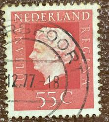 Hollanda Pulu - Nederland Stamp - Postadan Geçmiş Pul Filateli - ARALIK 1977 DAMGALI - KRALİÇE JULIANA TEMALI PUL , 55 PARA - YABANCI PULLAR-NOSTALJİK DOĞUM GÜNÜ HEDİYESİ