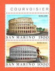 San Marino Cumhuriyeti Dünya Kentleri - Roma  25. Ekim1985 Roma'daki Kolezyum'un Görünümleri - MNH Tam Seri