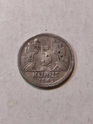 18691-KOLEKSİYONLUK T.C 5 KURUŞ 1943 YILI