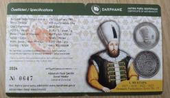 Darphane 1. Mustafa Gümüş Hatıra Para Osmanlı Padişahları Serisi No. 15