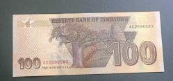 Zimbabwe 2020 100 Dolar Çil