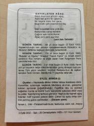 3 EYLÜL 2002 - TAKVİM YAPRAĞI - DOĞUM GÜNÜ HEDİYESİ - BÜYÜK SAATLİ MAARİF TAKVİMİ - KOCA MUSTAFA PAŞA - CAHİT SITKI TARANCI - KARADENİZ İLE AKDEENİZ'İ BİRBİRİNE BAĞLAYAN DEMİR YOLU TAMAMLANDI - RUS ROMANCI İVAN TURGENYEV VEFAT ETTİ - SPİKER TARIK GÜRCAN VEFAT ETTİ -  EYLÜL AYINDA; ÇİÇEKLER5