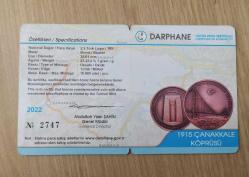 1915 Çanakkale Köprüsü Bronz Hatıra Para