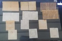 Osmanlı 1868 Duloz ve Ampir pullar Damgasız Hafif Şarniyerli MNH,MLH ve Gomsuz 6 adet per .