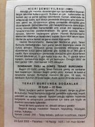 23 EYLÜL 2002 - TAKVİM YAPRAĞI - DOĞUM GÜNÜ HEDİYESİ - BÜYÜK SAATLİ MAARİF TAKVİMİ - BYRON - HİCRİ ŞEMSİ YILBAŞI - SONBAHAR FASLI VE GÜNEŞ TERAZİ BURCUNDA - TERAZİ BURCUNDA DOĞANLAR