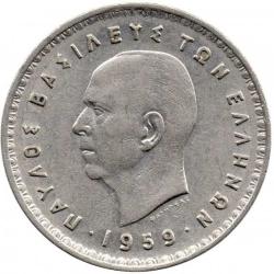 YUNANİSTAN 10 Drahmi, 1959 ÇÇT+ 
