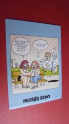 Uykusuz 2018 - Mustafa satıcı Karikatür Temalı Kartpostal