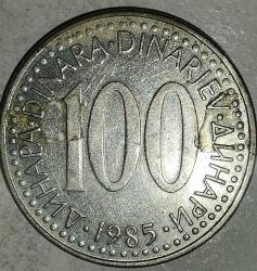 YUGOSLAVYA 1985  100 DİNAR