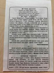 3 EKİM 2002 - TAKVİM YAPRAĞI - DOĞUM GÜNÜ HEDİYESİ - BÜYÜK SAATLİ MAARİF TAKVİMİ - HZ.MUHAMMED - Mİ'RAC GECESİ - MUDANYA KONFERANSI
