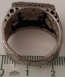 OSMANLI SON DÖNEMİ AYYILDIZLI VE TUĞRALI GÜMÜŞ-BRONZ-KALAY ALAŞIMLI MUHTEŞEM SANATSAL YÜZÜK AA1RRR1A ÇOK NADİR