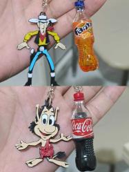 Hugo Red Kit Coca cola Fanta anahtarlık süs set koleksiyon dekor tasarım hediye nostalji reklam promosyon vintage retro