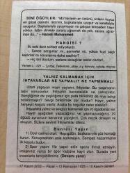17 KASIM 2002 - TAKVİM YAPRAĞI - DOĞUM GÜNÜ HEDİYESİ - BÜYÜK SAATLİ MAARİF TAKVİMİ -  MUSTAFA KEMAL ATATÜRK - HZ.MUHAMMED - HANGİSİ ADLI YAZI - YALNIZ KALMAMAK İÇİN İHTİYARLAR NE YAPMALI NE YAPMAMALI