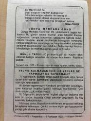 21 KASIM 2002 - TAKVİM YAPRAĞI - DOĞUM GÜNÜ HEDİYESİ - BÜYÜK SAATLİ MAARİF TAKVİMİ - ATATÜRK - NAZAN TALUY - DÜNYA MERHABA GÜNÜ - AMERİKA İLK HİDROJEN BOMBASINI PASİFİK'E ATTI -  YALNIZ KALMAMAK İÇİN İHTİYARLAR NE YAPMALI NE YAPMAMALI