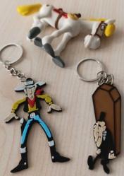 Düldül figür oyuncak ve Red Kit Mezarcı Tabutçu anahtarlık süs set koleksiyon dekor tasarım hediye nostalji