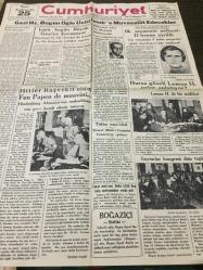 Cumhuriyet Gazetesi 31 Kanunusani 1933 Gazi Hz. Bugün Öğle Üstü İzmir'e Muvasalat Edecekler (Tıpkıbasım)