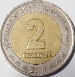 TÜRKMENİSTAN 2 Manat, 2010 ÇÇT+