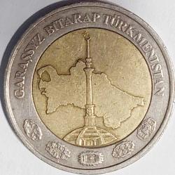 TÜRKMENİSTAN 2 Manat, 2010 ÇÇT+