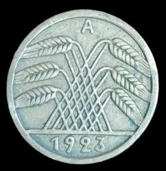 Almanya Weimar Cumhuriyeti 1923 A 5 RentenPfennig