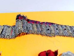 K103----OSMANLI GÜMÜŞ YADA KAPLAMA TELKARİ GELİN KEMERİ