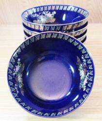 ViNTaGe JAPON KoBaLT PORSELEN DEKORATİF KASE TaKıMı....6 Adet