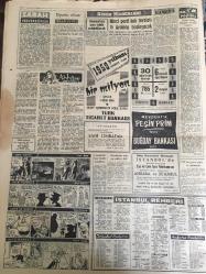 YENİ SABAH GAZETESİ 19 KASIM 1958 YIL :21 SAYI :7080--İnönü dün işbirliğinin temel fikirlerini anlattı --EOKA nın karargahı olan bir polis karakolu basıldı ---Geçimsizlik yüzünden karısını  öldürdü --Polis yol ortasında bir gazeteciye tokat attı --Suriye de 8 Türk tevkif edilmiş ---Ankara köylerinde iki silahlı yol kesme hadisesi vuku bulundu --Irak ın Notası --Ankara da tren kazası --Kaçakçılığı önlemek için büyük bir tahkikat açıldı --Beni Mevlana nın Türbesi büyüledi .Müslüman oldum ---Uğurlu Olsun :Siyavuşgil --İkinci parti kok tevziatı 15 Aralık ta başlayacak ---İstanbul Rehberi ---Gümrükte malları için tüccar yeni çare buldu --Garnizon İ.Sporla berabere kaldı :1-1--Namağlup K.Gümrük Beşiktaş karşısında ---Milli namzetler ilk antrenman maçında iddialı ve hırslı idiler --Özcan Di Stefano büyük oyuncu ama karşısında güçlük çekmedim diyor ---Arsa dağıtacağım diye 150 bin lira dolandıran şahıs yakayı  ele verdi --