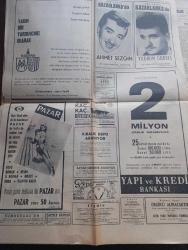 Hürriyet Gazetesi - 20  Şubat 1965 - Suat Hayri Ürgüplü  Bugün Yeni Kabineyi İlan Edecek - Asma İle Avrupa Bağlayacak Asma Tünel - Boğazın İki Yakası Sualtı Asma Tüneli İle Bağlanacak - Cevdet Sunay'ın İsmet İnönü'ye Mesajı - Vietnam'da Yeni Bir Askeri Darbe Oldu - Milli Eğitim Bakanı Doktor İbrahim Ökten Yeni Eğitim Bakanına Mektup Ve 28 Tane Kilit Bıraktı - O Gece Aşk Ve Macera Romanı Çizen Faruk Geç - Bizimkiler Yazan Kemal Bisalman Çizen Sezgin Burak - Fenerbahçe İçin Zor Bir Gün - Beşiktaş Bugün Trabzon İdmanocağı İle Karşılaşıyor - Alsancak Stadında Emniyet Tedbiri - Yıldırım Gürses Her Akşam Kazablanka'da Fotoğraf - Türkiye'nin En Büyük Komedyeni Moris Kazablanka'da - Pervin Par'la Nebahat Çehre Kapıştılar - Şöhretine Gölge Düşen Yıldızların Başında Neriman Köksal İle Muhterem Nur Geliyor - Fatoş Çizgi Roman - Güngörmüşler Çizgi Roman - Gökler Hakimi Gordon Çizgi Roman - Dedektif Nik'in Maceraları Çizgi Roman - Fikret Hakan Fotoğraf