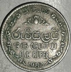 SRİLANKA 1982   1  RUPEES