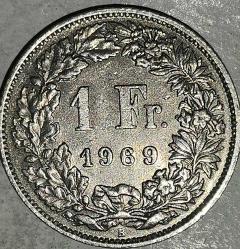 LOT.7 » İSVİÇRE 1969  1 FRANK