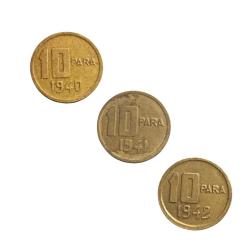 1940 - 1941 - 1942 Yılı 10 Para Lotu