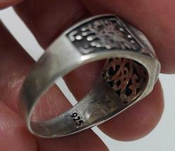 OSMANLI SON DÖNEM KIRMIZI OCTAGON KRİSTAL TAŞLI OSMANLI TUĞRALI MOTİFLİ ORİJİNAL MUHTEŞEM GÜMÜŞ YÜZÜK 1ÇÇ2VV ÇOK NADİR