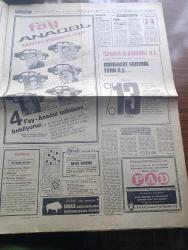 Hürriyet Gazetesi - 17 Temmuz 1969 - Ay'ın Fethine 3 Gün Var - Tarihi Hareket Saati 15.32 - Satürn 5 Gürledi Apollo 11 Yolda - Astronotlar Kendilerini Atış Rampasına Götüren Araçta Fotoğraf - Aldrin Ve Collins Füzeye Giden Koridordan Geçerken Fotoğraf - Satürn 5 Alevler Saçarak Ay Yolculuğuna Çıkıyor - Muammer Kaylan Cape Kennedy'den Bildiriyor - Süleyman Demirel Çağımız Gökte Asılı Duran Ay'ı Keşfetme Çağıdır - Futbol Maçı Yüzünden Salvador Komşusu Honduras'ı İşgal Etti - İstanbul Ankara İzmir Radyosu Programı - Tarkan Korkunç Takip Yazan Ve Çizen Sezgin Burak - Fay Anadol Tahlilleri Arabalarını Alıyor - Türkiye İş Bankası - Celal Bayar Anlatıyor Başvekilim Adnan Menderes Yazı Dizisi - Müzeyyen Senar Ellibirinci Yaş Gününü Sahnede Kutladı Fotoğraf - Fenerbahçe'nin Gözü Hala Ender Konca'da - Artist Pele - Galatasaraylılar Ailece Pazar Günü Avrupa Seyahatine Çıkıyor - Beşiktaş Yeni Sezona Pazar Günü Giriyor - Ve Ay'da İlk Yemek Fotoğraf - Dedektif Nik'in Maceraları Çizgi Roman
