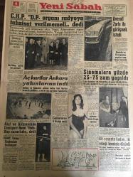 YENİ SABAH GAZETESİ 4 ŞUBAT 1959 YIL :21 SAYI :7157---CHP D.P ...