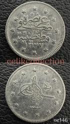 5. MEHMED REŞAD · 2 KURUŞ · (1327/2) · KOSTANTİNİYE · GÜMÜŞ YÜKSEK KONDİSYON