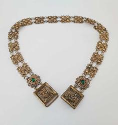 Antika 19YY Austrian Hungarian Altın Vermeyli Gümüş Filigree  Kemer Avrupa