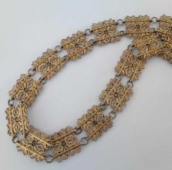 Antika 19YY Austrian Hungarian Altın Vermeyli Gümüş Filigree  Kemer Avrupa