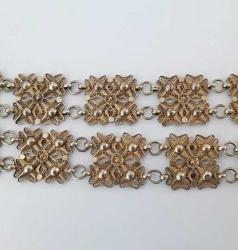Antika 19YY Austrian Hungarian Altın Vermeyli Gümüş Filigree  Kemer Avrupa