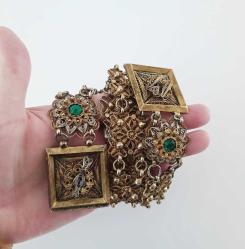 Antika 19YY Austrian Hungarian Altın Vermeyli Gümüş Filigree  Kemer Avrupa