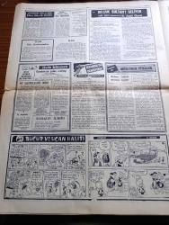 Babıalide Sabah Gazetesi - 21 Kasım 1969 - 10 Günlük Rusya Gezisini Bitiren Cevdet Sunay Dönüyor - Astronotlar Dün AY'dan Ayrıldı - Çarşamba Günü İki Dünyalıyı Aya İndiren Çirkin Makine İntrepid Bilim Adına Feda Edilmiştir - Milli Eğitim Bakanı Orhan Oğuz Sokak Hareketlerinde Karşıyım - Yüksek İslam Enstitülerinin 10. Kuruluş Yıldönümü Törenle Kutlandı - Konya Bağımsız Milletvekili Necmettin Erbakan Gazetecilerle Görüşecek -  TKP Veya TİP - Turnayı Gözünden Yazan Günyar Otmanbölük - Japon Başbakanına Yapılan Gösteriler Komünist Koreliler Tehlikesini Çıkardı - Bücür Ve Uçan Halısı Karikatür - Selçuk Sultan'ı Geliyor Yazan S. Asaf Önen Yazı Dizisi - Peygamberimizin Seçtiği Ve Sevdiği Dört Büyük Halife Yazan İhsan Uzungüngör Yazı Dizisi - 11 Ayın Sultanı Ramazan Köşesi - Kıblenin Kudüs'ten Kabe'ye Çevrilmesi - Kadın Çocuk Ve Ev Köşesi - Kadın Budu Köfte Tarifi - 200 Bin Kişilik Maracana Stadında Oynanan Maçta Pele Bininci Golünü Attı - Hadiseli Beşiktaş Altay Maçı Tepki İle Karşılandı -