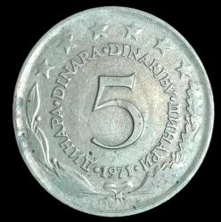 Yugoslavya 1971 5 Dinar