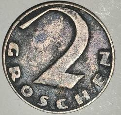 AVUSTURYA 1929  2 GROSCHEN