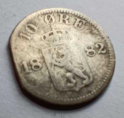 Efemera - NORVEÇ KRALLIĞI 1882 YILI 10 ÖRE HÂLİYLE - kitantik - kitaLog