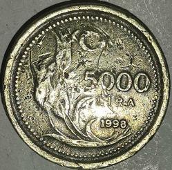 TÜRKİYE 1998   5000  LİRA