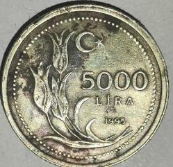 TÜRKİYE 1995   5000  LİRA