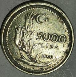 TÜRKİYE 1996   5000  LİRA