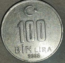 TÜRKİYE  2002   100 BİN  LİRA