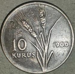 TÜRKİYE  1966   10 KURUŞ