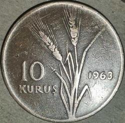 TÜRKİYE  1963   10 KURUŞ