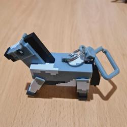 Minecraft Figures Hanger Grey Gray Horse Anahtarlık
