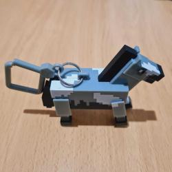 Minecraft Figures Hanger Grey Gray Horse Anahtarlık