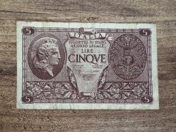 FAŞİST İTALYA 1944 YILI 5 LİRE ÇT